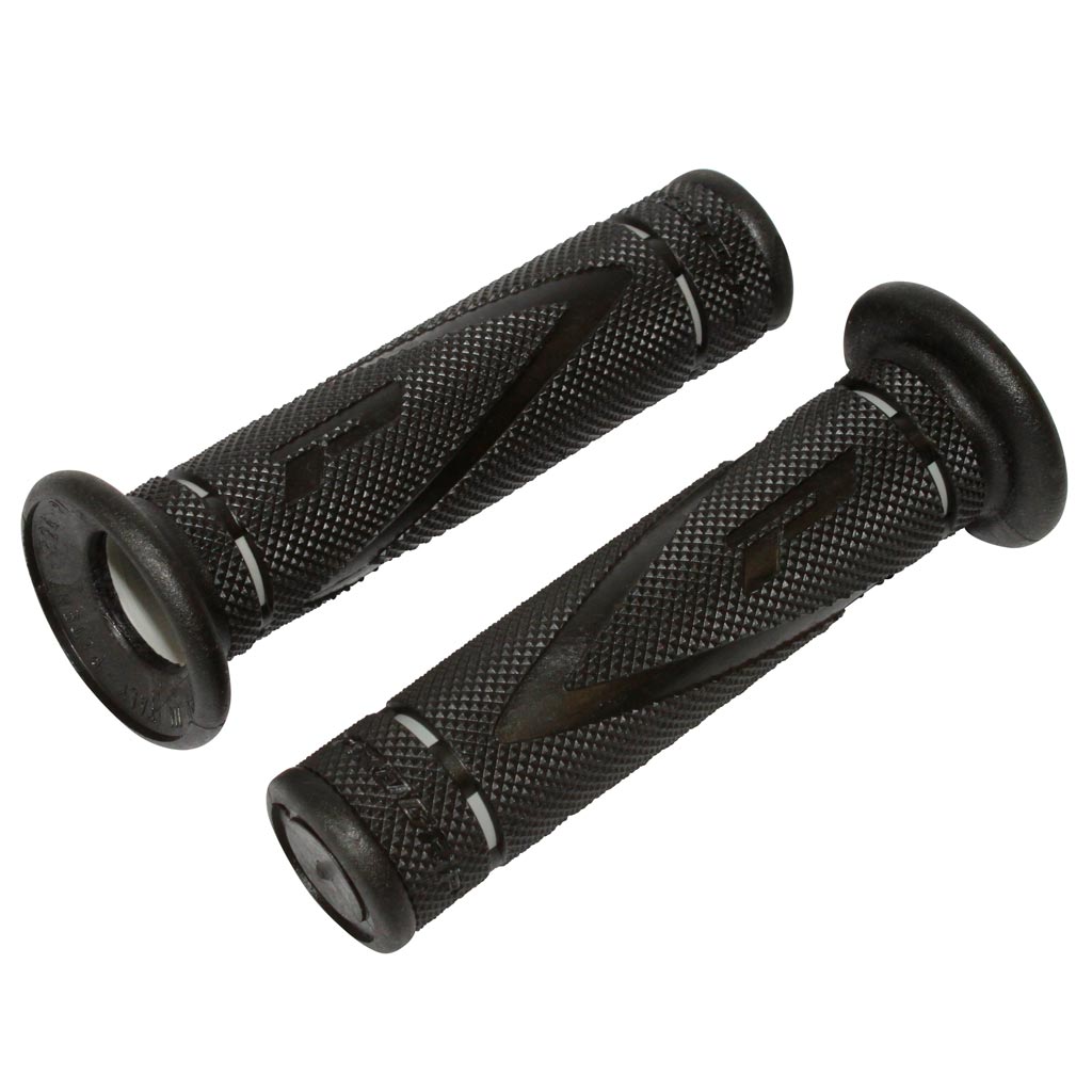 Poignées de guidon moto ou scooter Pro Grip 838 noir/gris