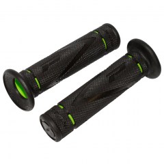 Poignées de guidon moto ou scooter Pro Grip 838 noir/vert